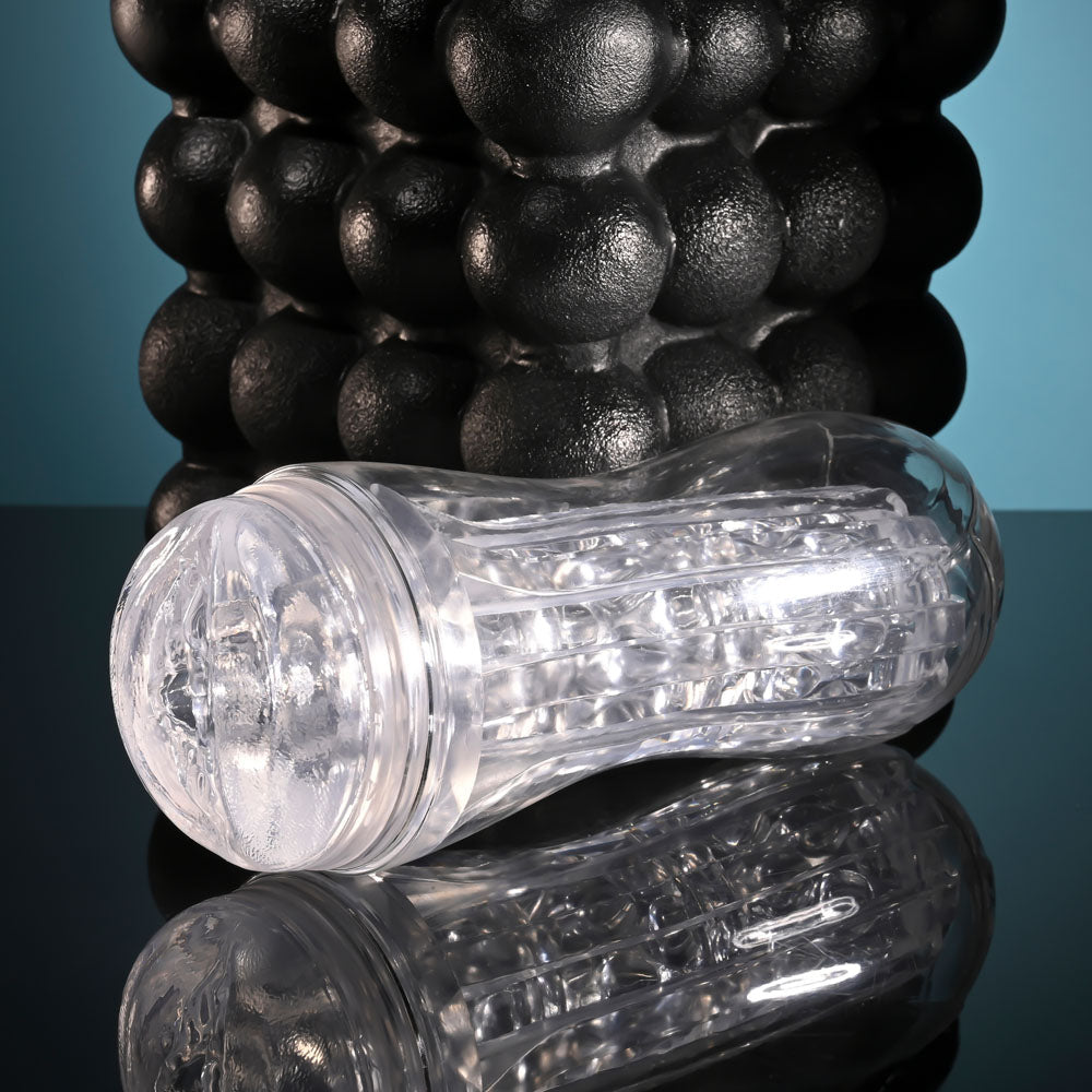 Zero Tolerance CASUAL ENCOUNTER -  Vagina Stroker in clear material showcasing inner beaded channel.