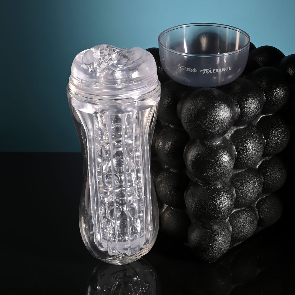 Zero Tolerance CASUAL ENCOUNTER -  Vagina Stroker with beaded inner channel and accompanying storage container.