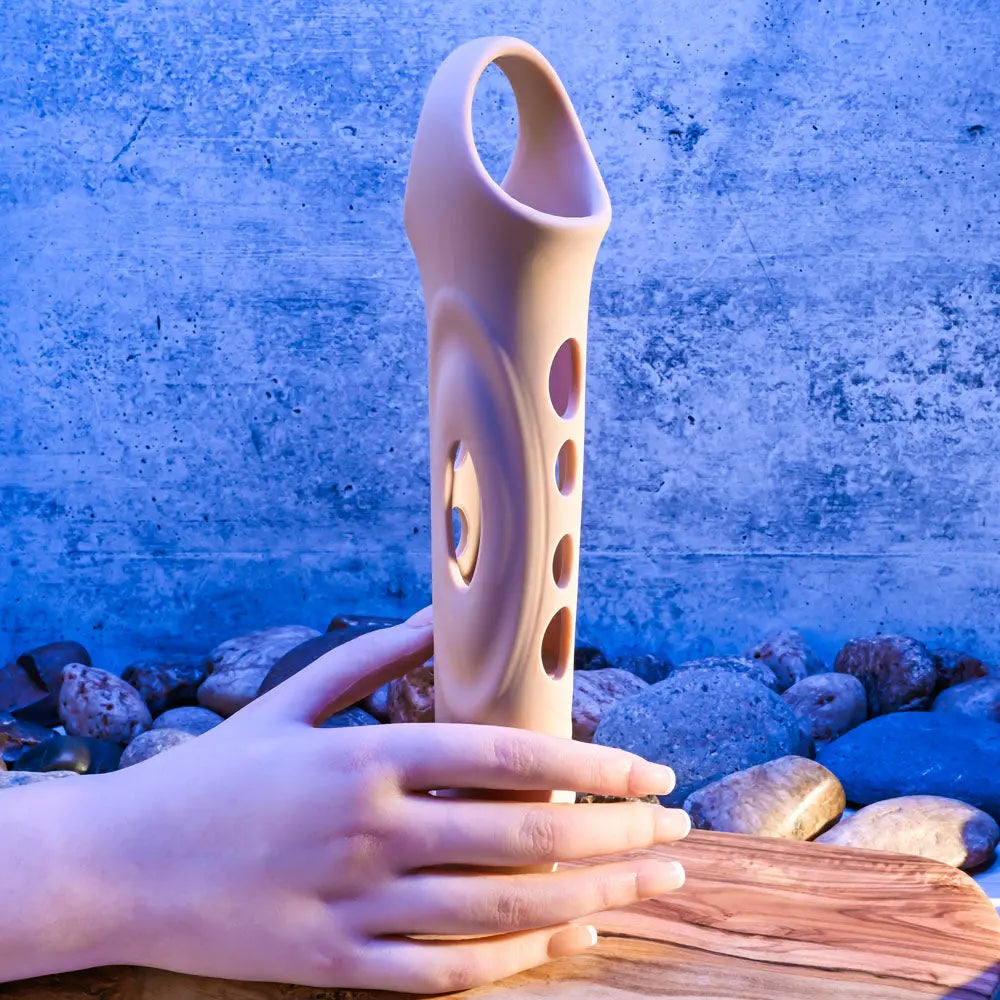 Zero Tolerance BIG BOY EXTENDER - Light -  USB Rechargeable Vibrating Penis Extension Sleeve Zero Tolerance Discreet Intimate Essentials.