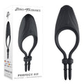 Zero Tolerance PERFECT FIT -  USB Rechargeable Vibrating Lasso Cock Ring in black silicone packaging.