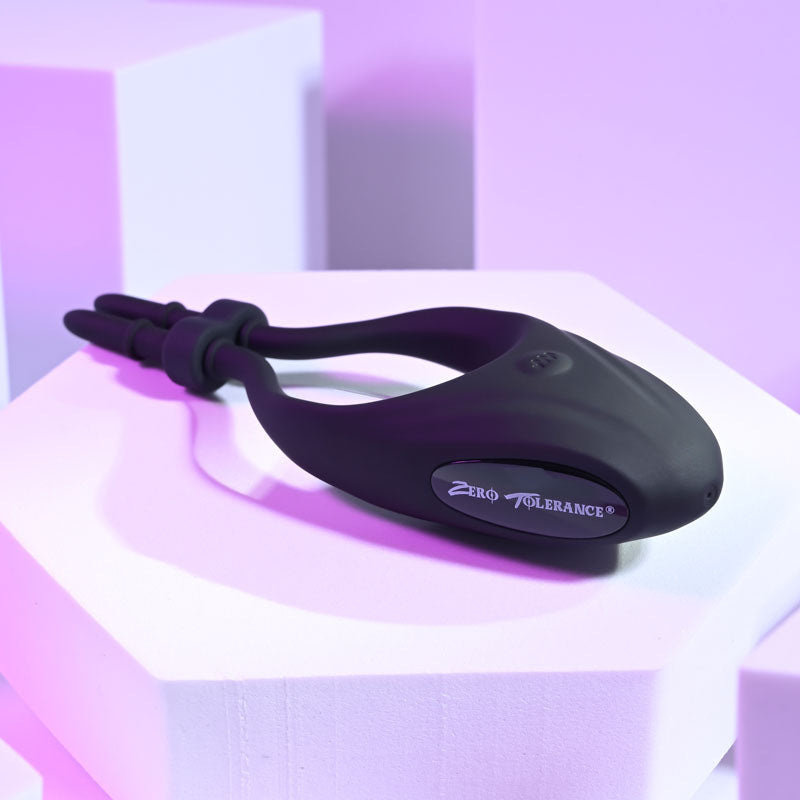 Zero Tolerance PERFECT FIT -  USB Rechargeable Vibrating Lasso Cock Ring on display