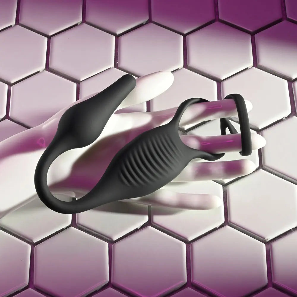 Zero Tolerance PLUG & TUG -  USB Rechargeable Vibrating Cock Ring with Anal Plug Zero Tolerance Discreet Intimate Essentials.