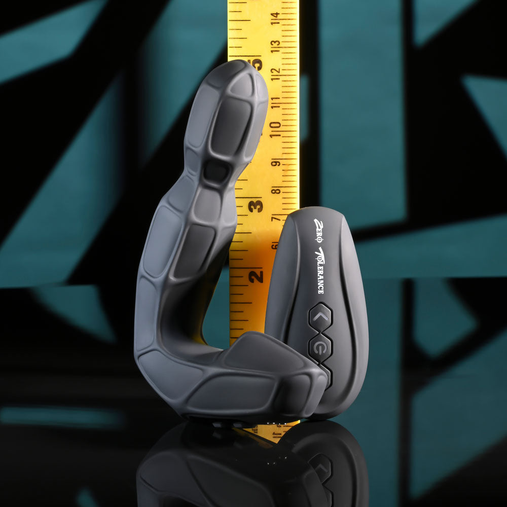Zero Tolerance MR PROSTATE -  12.6 cm USB Rechargeable Prostate Massager with Wireless Remote next to a ruler for size reference.