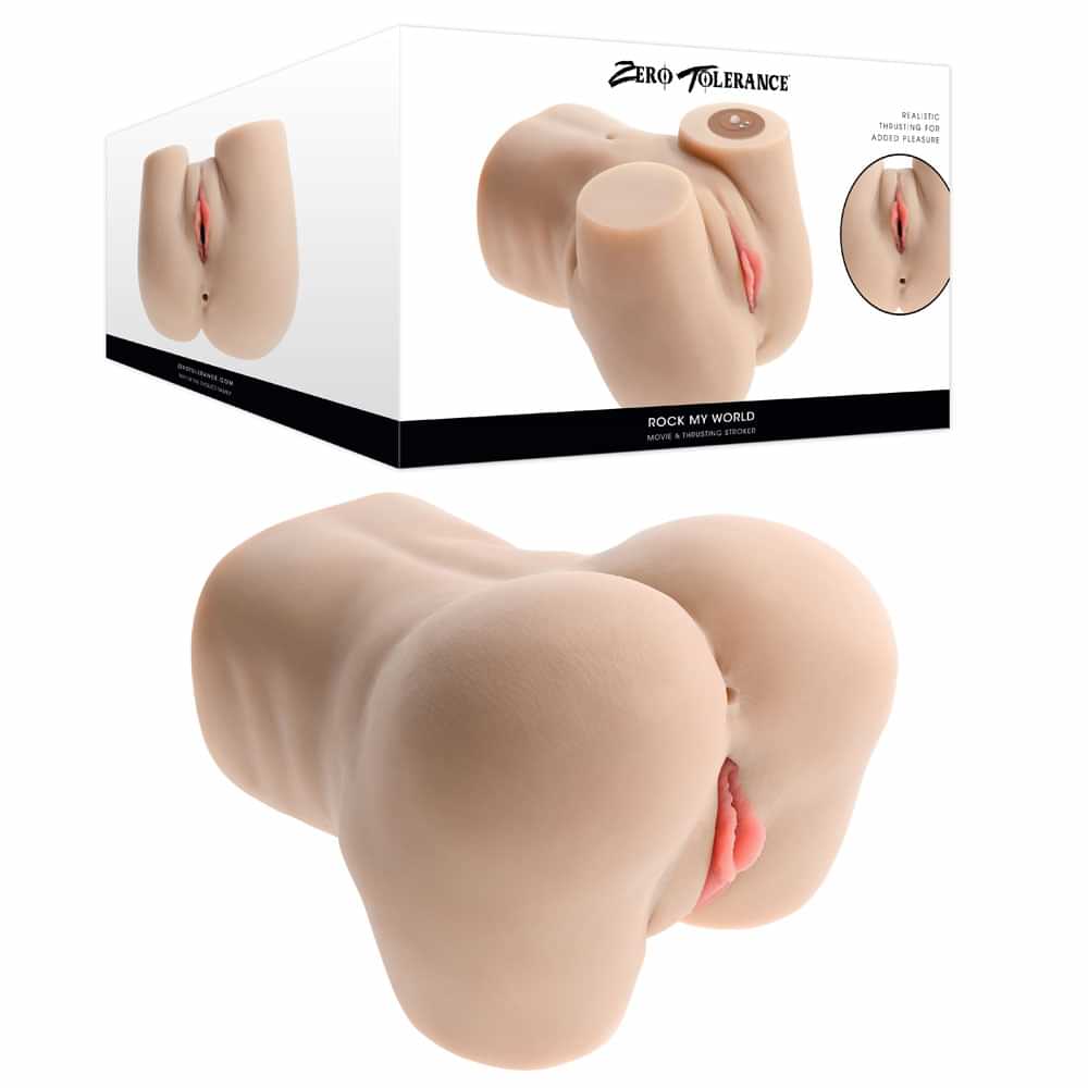 Zero Tolerance ROCK MY WORLD -  USB Rechargeable Doggy Style Thrusting Mini Torso Masturbator Zero Tolerance Discreet Intimate Essentials.