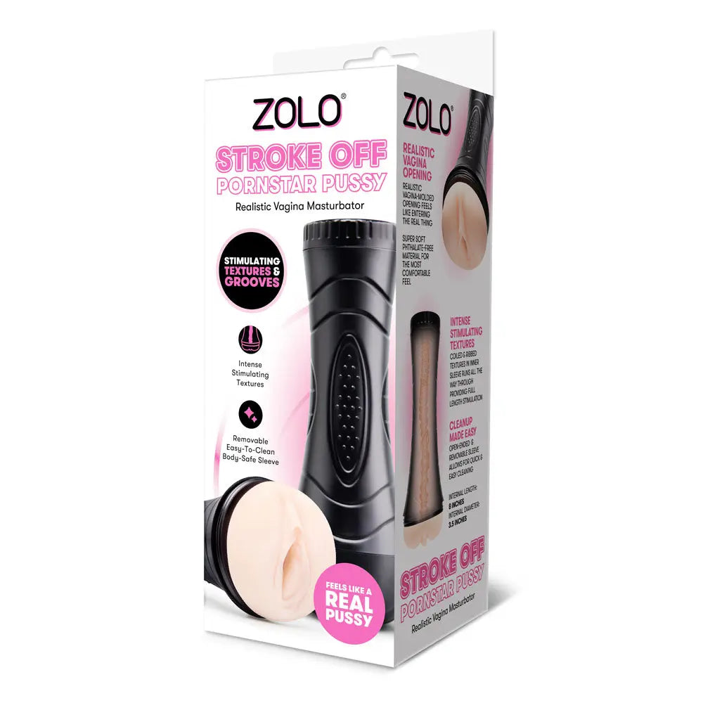 Affordable quality Zolo STROKE OFF Pornstar Pussy -  Vagina Stroker  from Zolo by Discreet Intimate Essentials with Discreet Delivery 