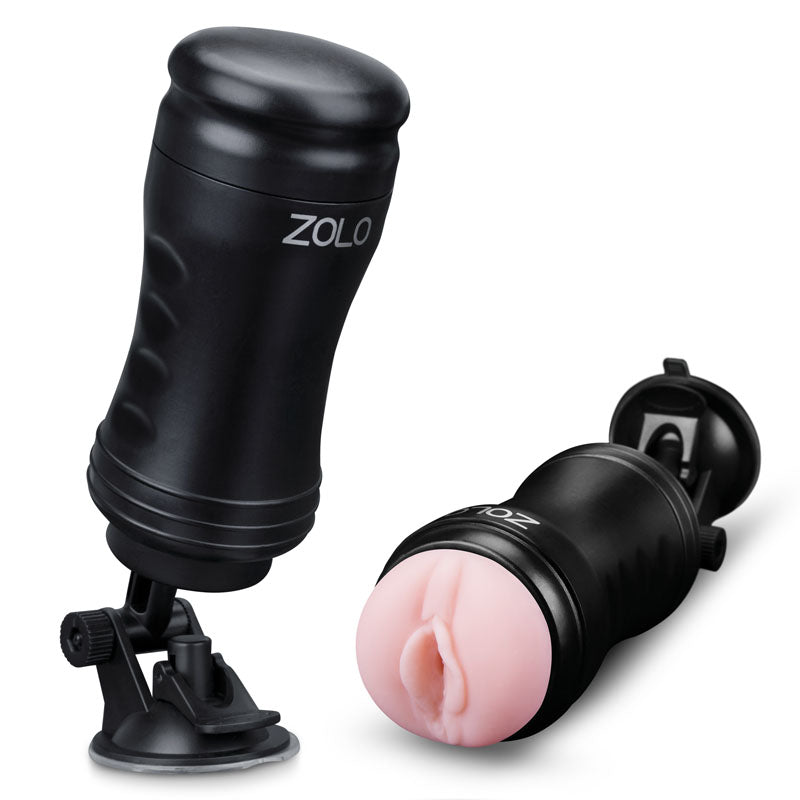 Zolo Solo  -  Vagina Stroker with Suction Base, featuring a sleek design for hands-free pleasure.