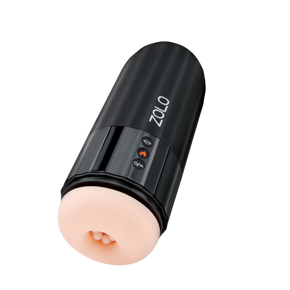 Zolo Jerkmaster - USB Rechargeable Stroking & Sucking Masturbator with customizable features and textures.