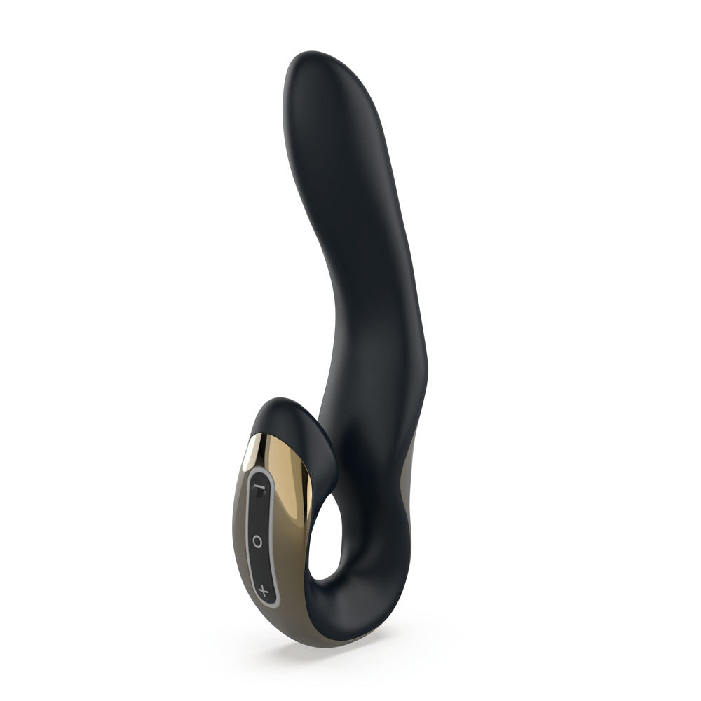 Zini Roae Special Edition - /Gold - /Gold 19.5 cm USB Rechargeable Vibrator showcasing sleek design and user-friendly controls.
