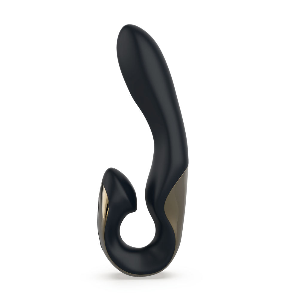 Zini Roae Special Edition - /Gold - /Gold 19.5 cm USB Rechargeable Vibrator, sleek black design for optimal pleasure.