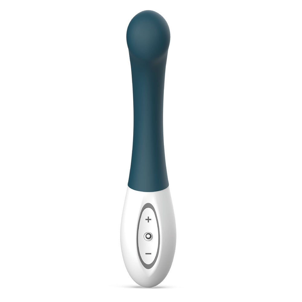 Zini Soon - Legion 20 cm USB Rechargeable Vibrator, designed for exquisite G-spot pleasure with a curved body.