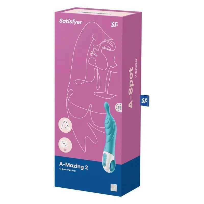 A-mazing 2 Vibrator Turquoise Satisfyer Discreet Intimate Essentials.
