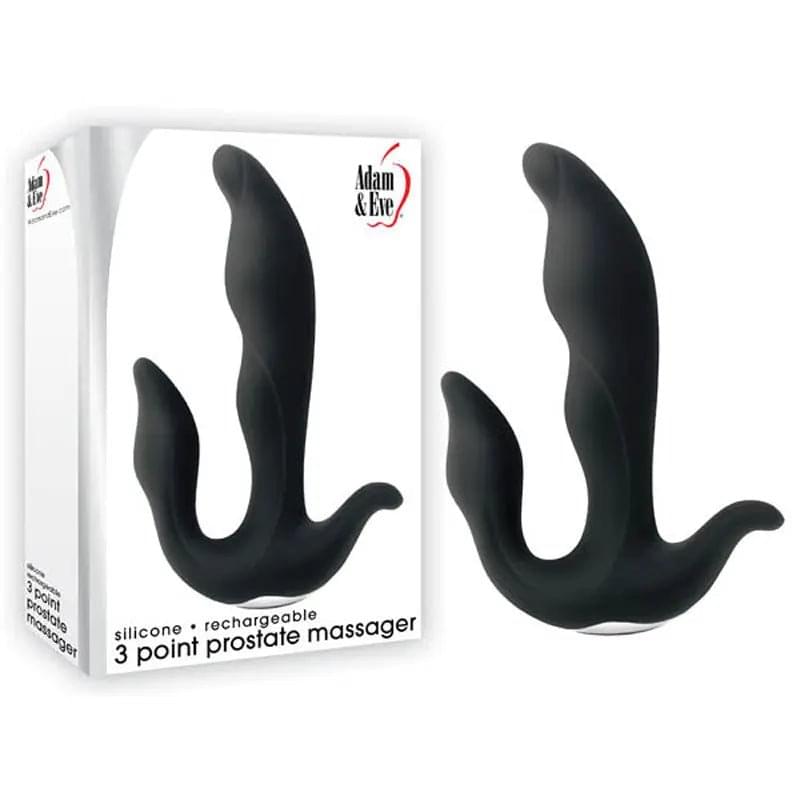 Adam & Eve 3-Point Prostate Massager -  USB Rechargable Vibrating Prostate Massager Adam & Eve Discreet Intimate Essentials.