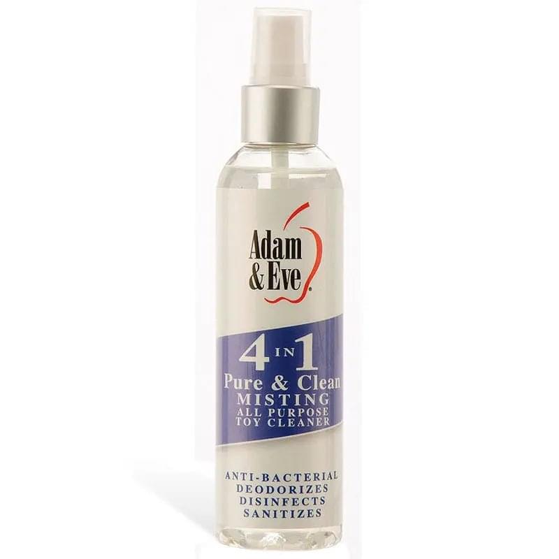 Adam & Eve 4 In 1 Pure & Clean - Misting All Purpose Toy Cleaner - 118 ml Bottle Adam & Eve Discreet Intimate Essentials.