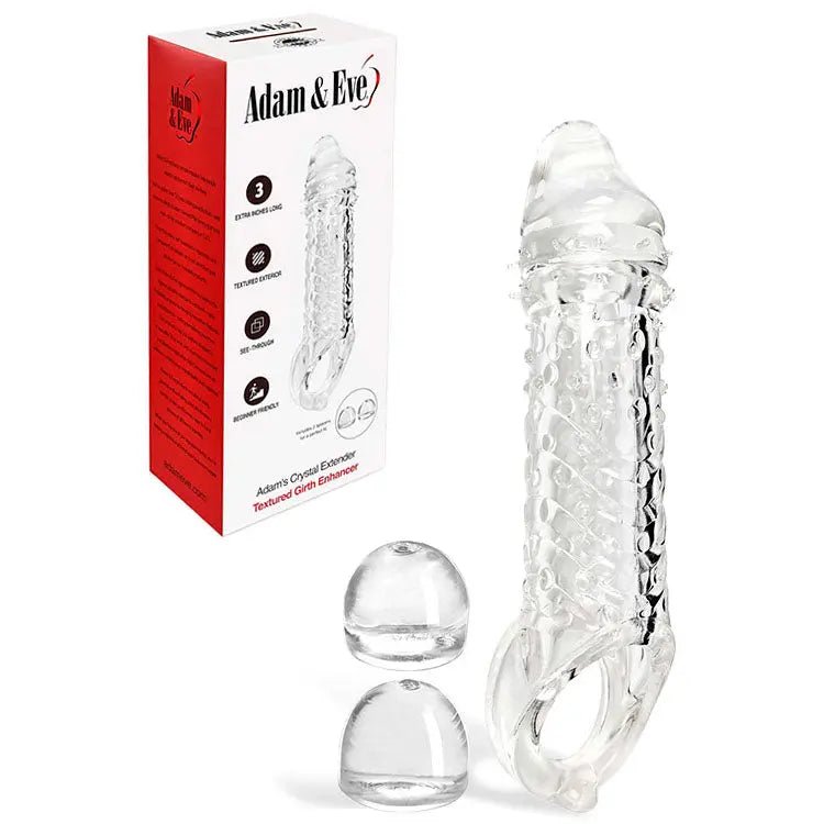 Shop affordable quality Adam & Eve ADAMS CRYSTAL EXTENDER - 22.9 cm Penis Extender Sleeve with Adjustable Inner - Discreet Intimate Essentials - SLEEVES - Adam & Eve