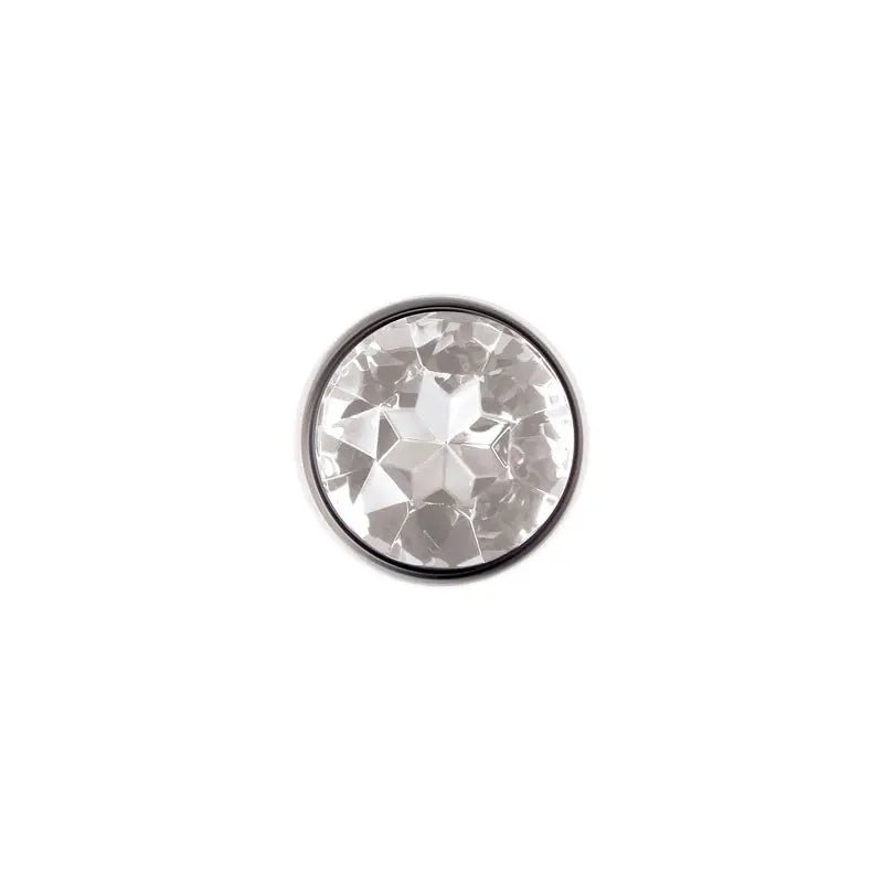 Shop affordable quality Adam & Eve Clear Gem Anal Plug - Large - Metallic 9.5 cm Large Butt Plug with Clear Gem Base - Discreet Intimate Essentials - ANAL TOYS - Adam & Eve