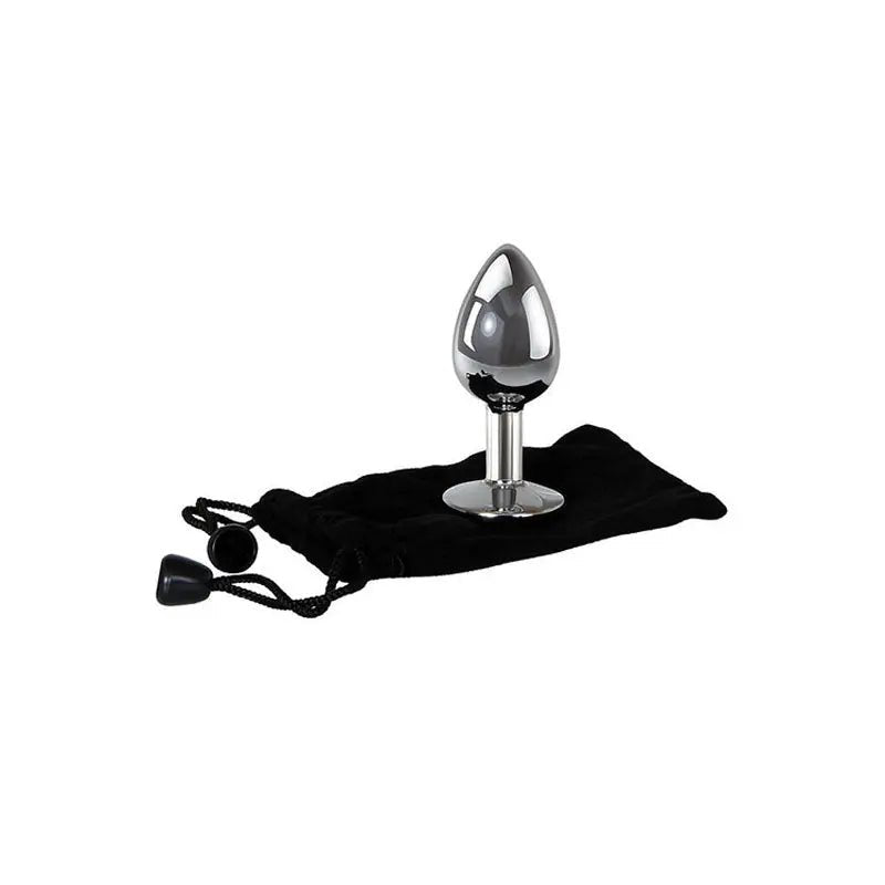 Shop affordable quality Adam & Eve Clear Gem Anal Plug - Medium - Metallic 8.2 cm Medium Butt Plug with Clear Gem Base - Discreet Intimate Essentials - ANAL TOYS - Adam & Eve