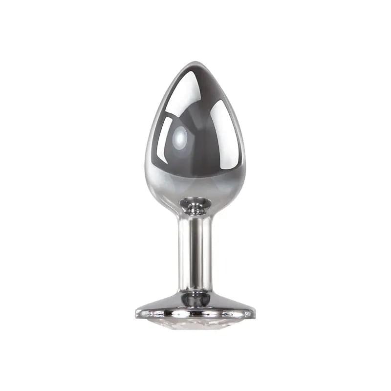 Adam & Eve Clear Gem Anal Plug - Small - Metallic 7.1 cm Small Butt Plug with Clear Gem Base Adam & Eve Discreet Intimate Essentials.