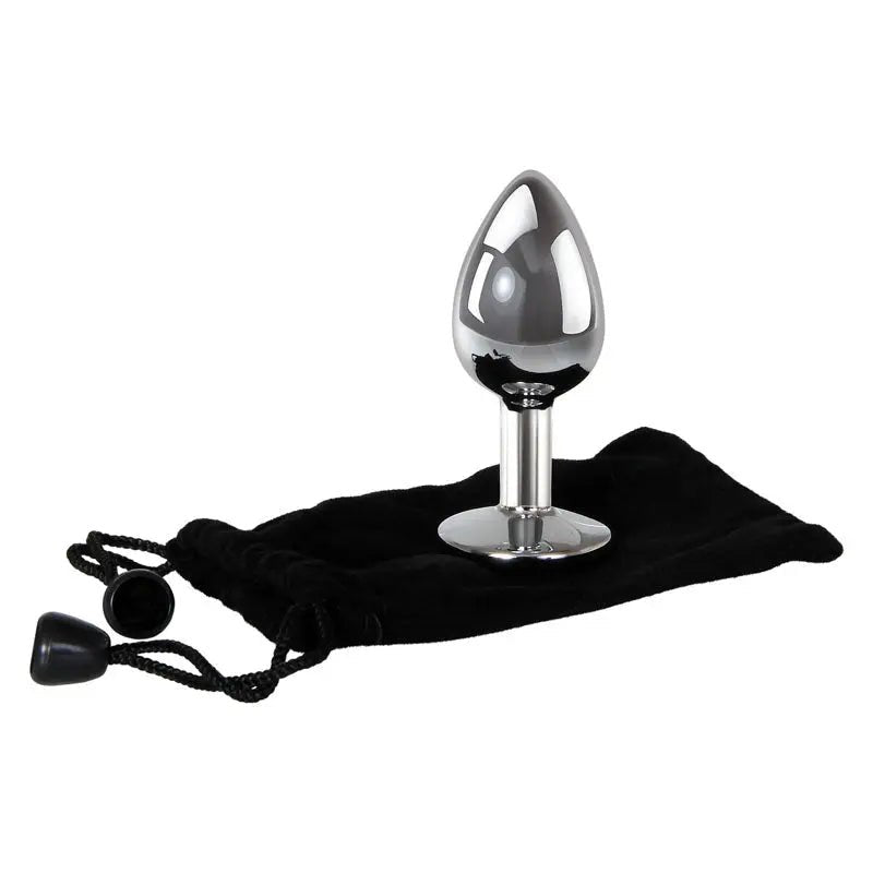 Shop affordable quality Adam & Eve Clear Gem Anal Plug - Small - Metallic 7.1 cm Small Butt Plug with Clear Gem Base - Discreet Intimate Essentials - ANAL TOYS - Adam & Eve