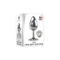 Shop affordable quality Adam & Eve Clear Gem Anal Plug - Small - Metallic 7.1 cm Small Butt Plug with Clear Gem Base - Discreet Intimate Essentials - ANAL TOYS - Adam & Eve