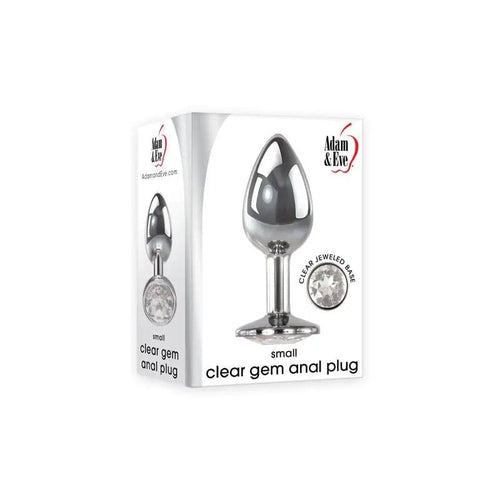 Adam & Eve Clear Gem Anal Plug - Small - Metallic 7.1 cm Small Butt Plug with Clear Gem Base Adam & Eve Discreet Intimate Essentials.