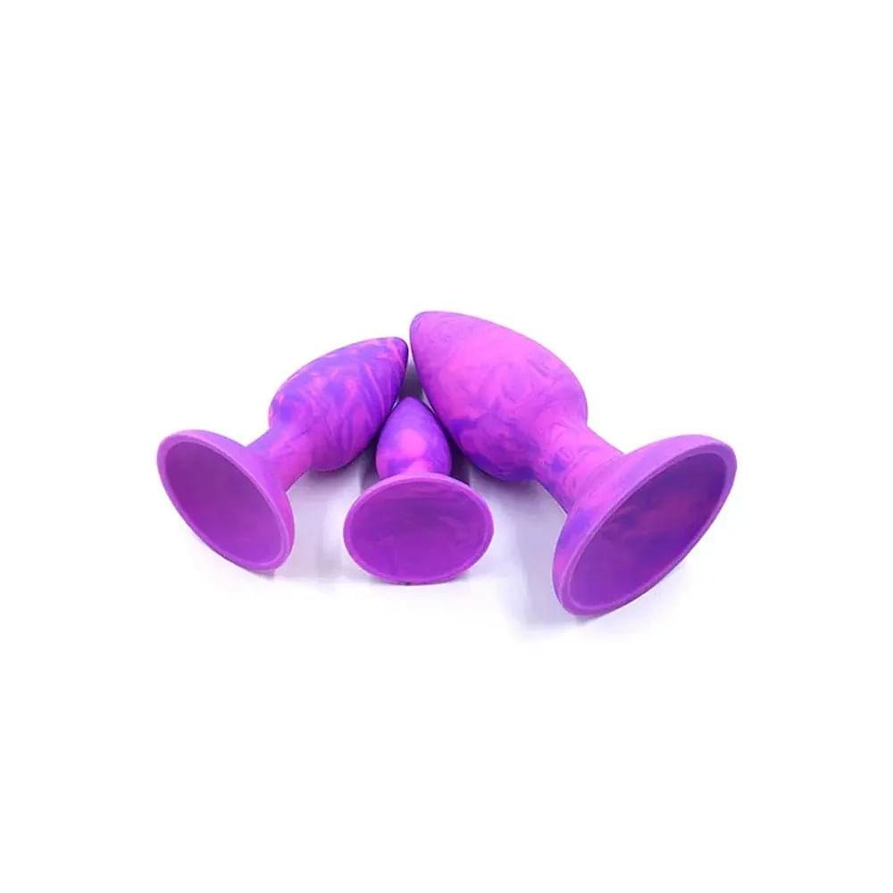 Adam & Eve COLOUR SWIRL Anal Plug Set - /Pink Butt Plugs - Set of 3 Sizes Adam & Eve Discreet Intimate Essentials.