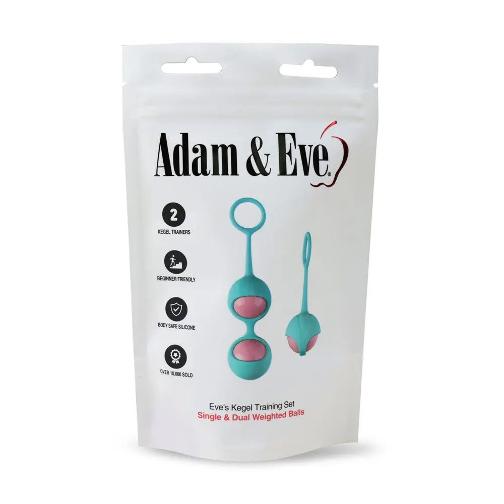Shop affordable quality Adam & Eve Eve's Kegel Training Set - Teal/Pink Kegel Trainers - Set of 2 - Discreet Intimate Essentials - KEGEL TOYS - Adam & Eve