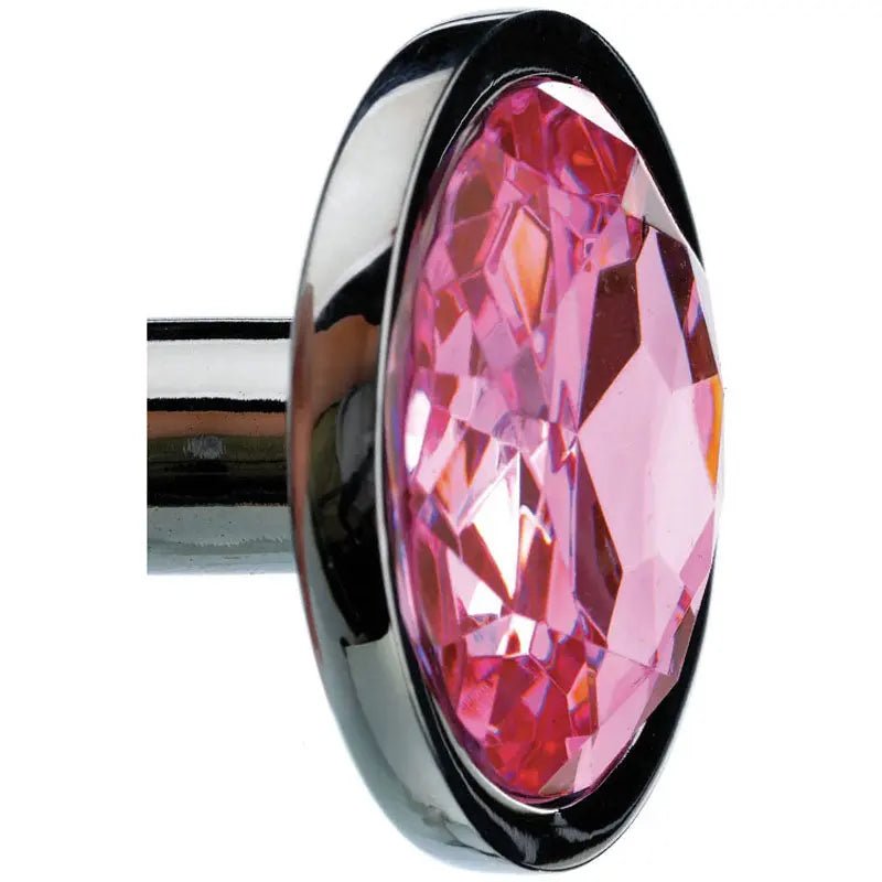 Shop affordable quality Adam & Eve Gem Anal Plug - Medium - Silver Medium 8.2 cm Metal Butt Plug with Gem - Discreet Intimate Essentials - ANAL TOYS - Adam & Eve