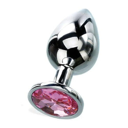 Adam & Eve  Gem Anal Plug - Medium - Silver Medium 8.2 cm Metal Butt Plug with  Gem Adam & Eve Discreet Intimate Essentials.