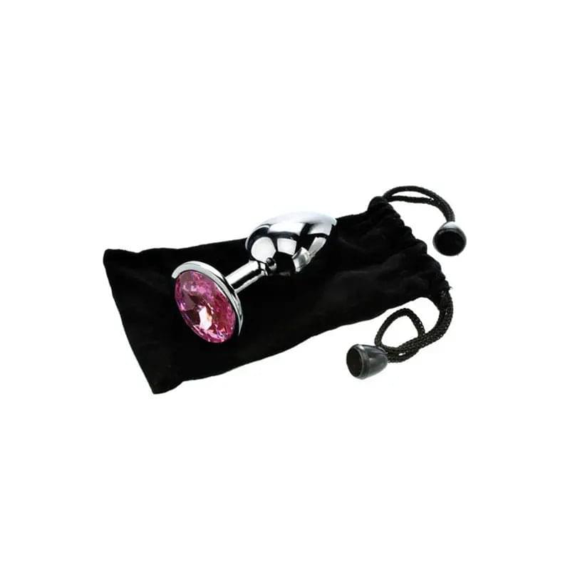 Adam & Eve  Gem Anal Plug - Medium - Silver Medium 8.2 cm Metal Butt Plug with  Gem Adam & Eve Discreet Intimate Essentials.