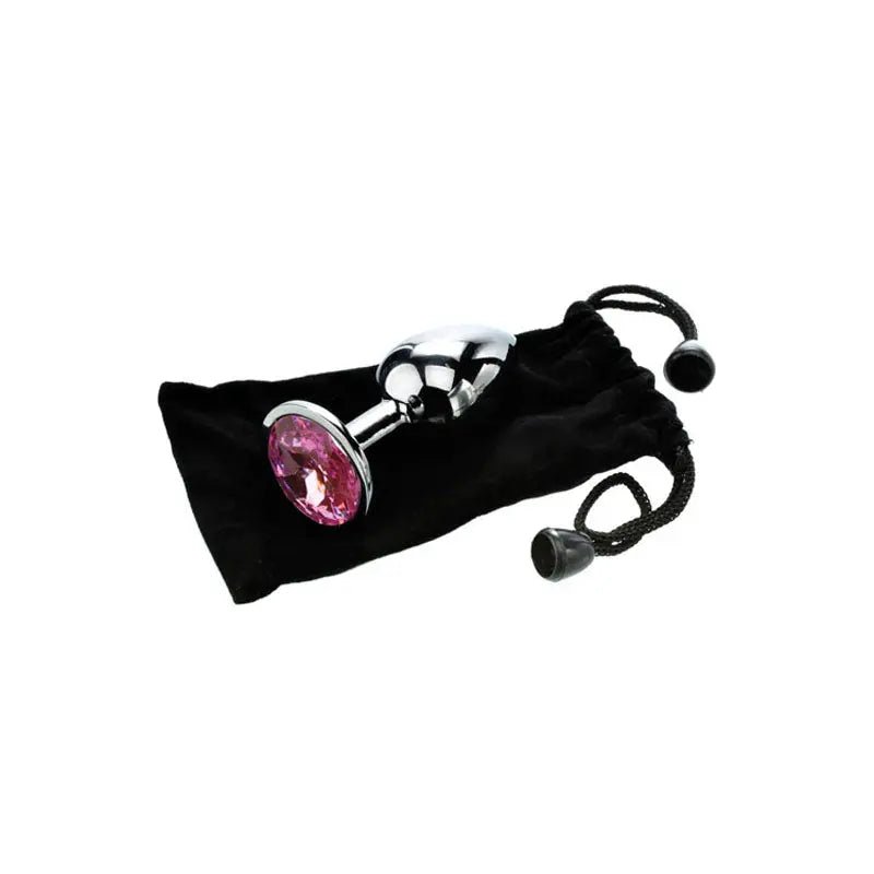 Shop affordable quality Adam & Eve Gem Anal Plug - Medium - Silver Medium 8.2 cm Metal Butt Plug with Gem - Discreet Intimate Essentials - ANAL TOYS - Adam & Eve