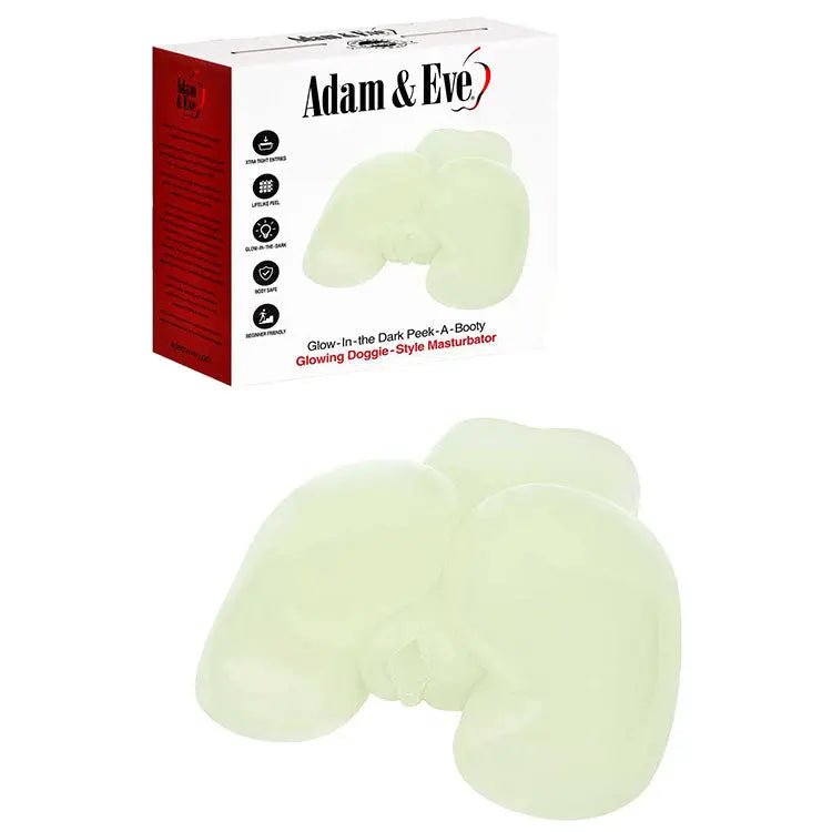 Shop affordable quality Adam & Eve GLOW IN THE DARK PEEK-A-BOOTY - Glow In Dark Doggy Style Mini Masturbator - Discreet Intimate Essentials - MASTURBATORS - Adam & Eve