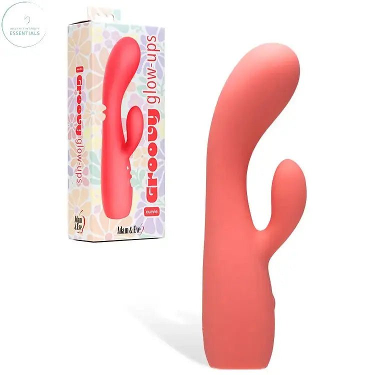 Shop affordable quality Adam & Eve GROOVY GLOW-UPS Curvie - 17.8 cm USB Rechargeable Rabbit Vibrator - Discreet Intimate Essentials - VIBRATORS - Adam & Eve