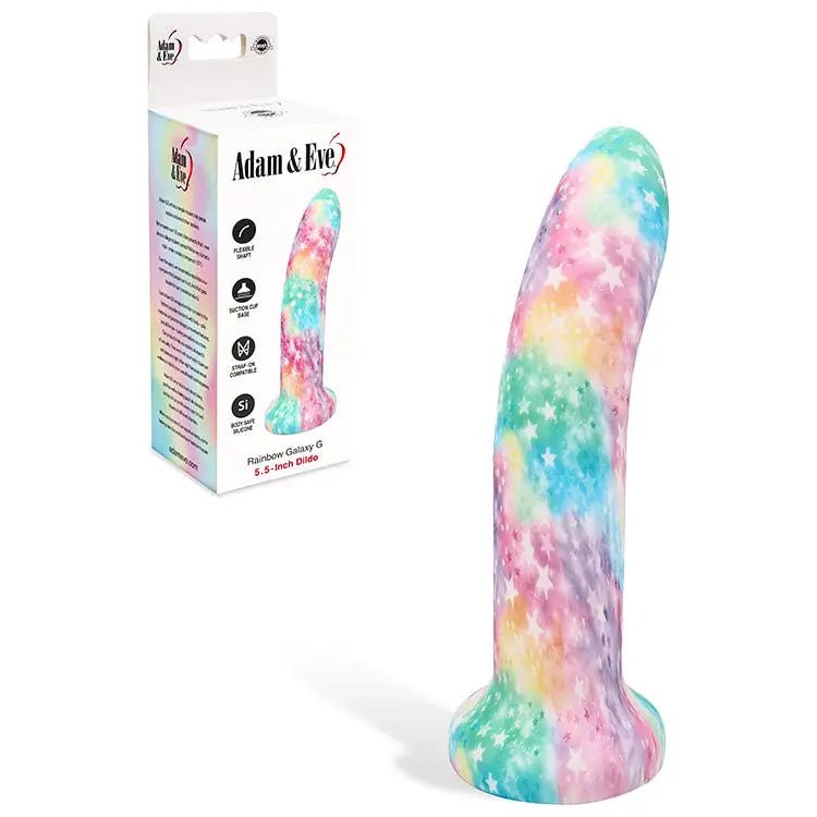 Shop affordable quality Adam & Eve RAINBOW GALAXY G - 14 cm Dildo - Discreet Intimate Essentials - DONGS - Adam & Eve