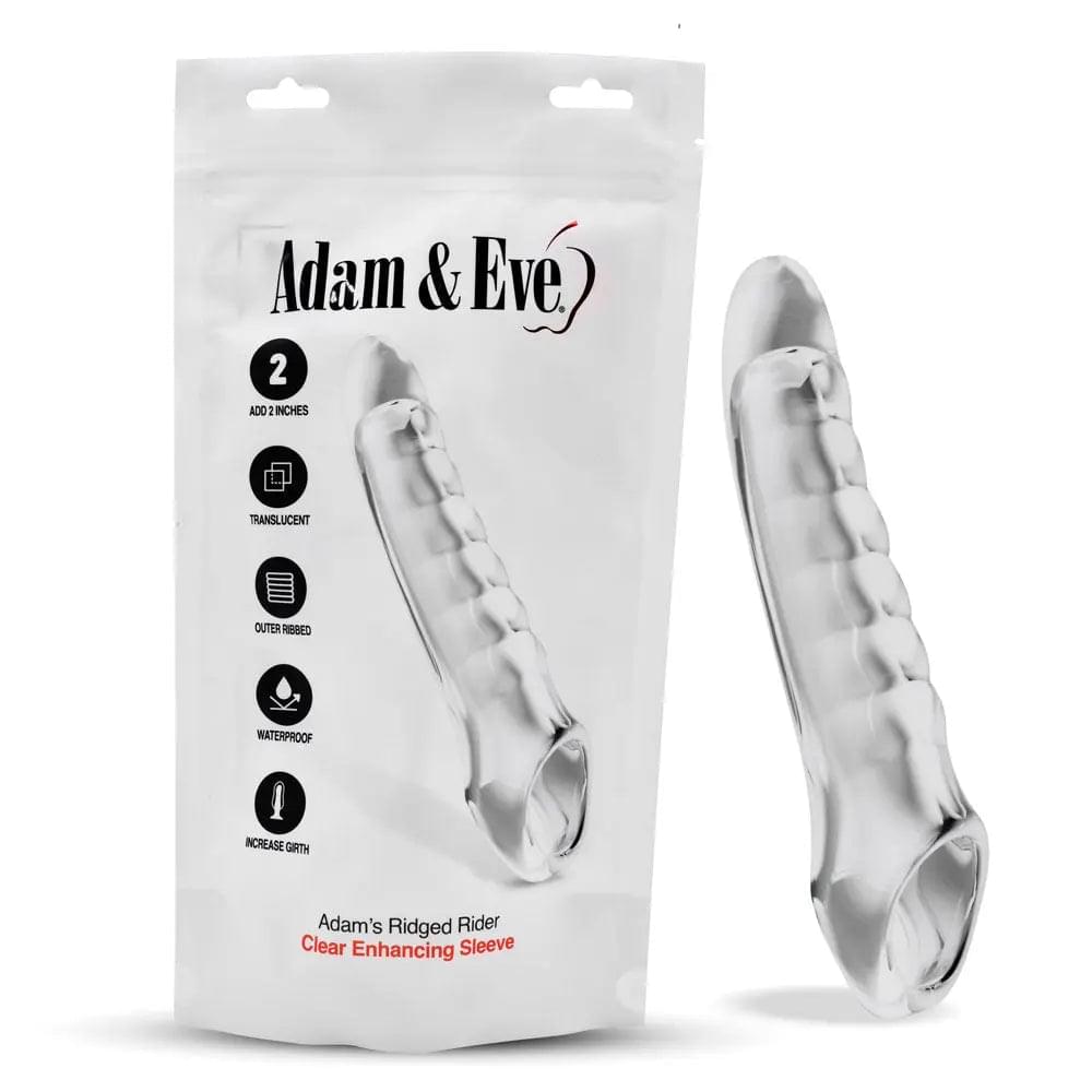 Adam & Eve Ridged Rider -  22.9 cm Penis Extension Sleeve Adam & Eve Discreet Intimate Essentials.