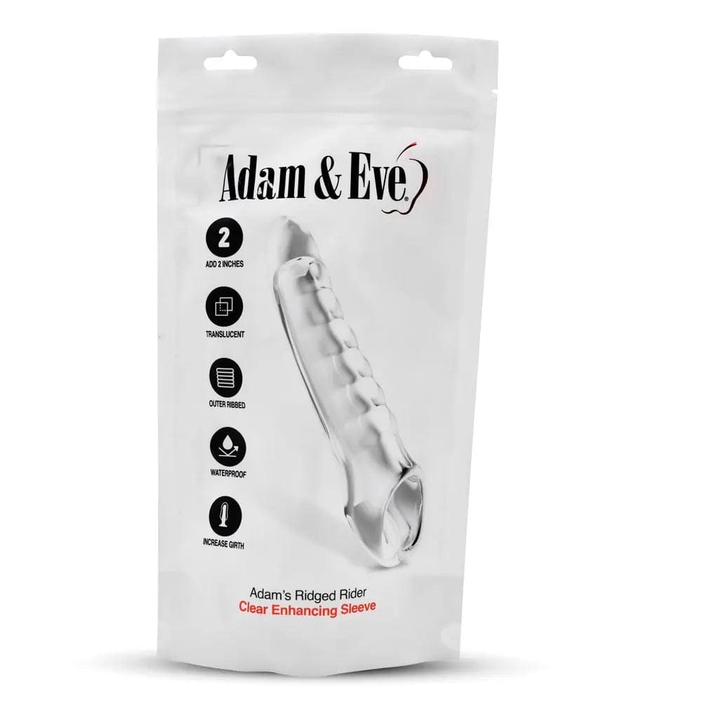 Adam & Eve Ridged Rider -  22.9 cm Penis Extension Sleeve Adam & Eve Discreet Intimate Essentials.