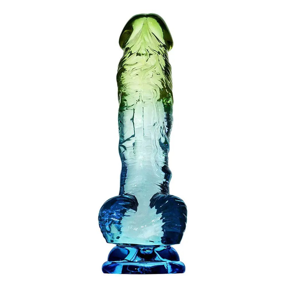 Shop affordable quality Adam & Eve SENSUAL SEASIDE 8.5'' Dildo - Blue/Green 21.5 cm Dildo - Discreet Intimate Essentials - DONGS - Adam & Eve
