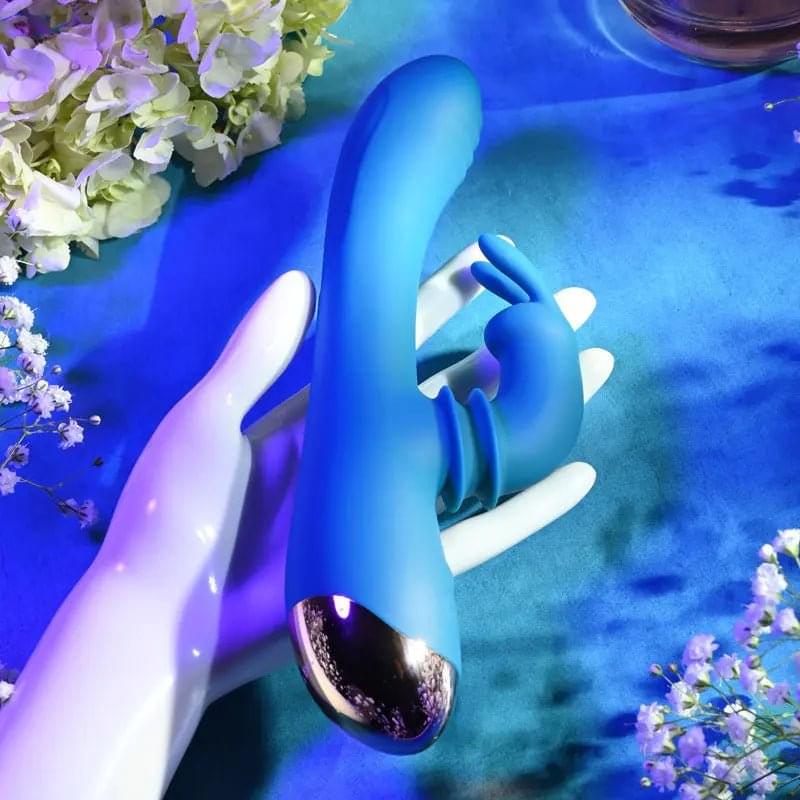 Adam & Eve SHIMMY & SHAKE VELVET RABBIT -  22.4 cm USB Rechargeable Rabbit Vibrator Adam & Eve Discreet Intimate Essentials.