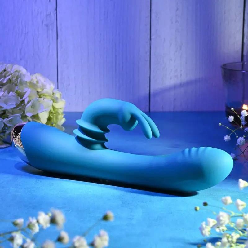 Adam & Eve SHIMMY & SHAKE VELVET RABBIT -  22.4 cm USB Rechargeable Rabbit Vibrator Adam & Eve Discreet Intimate Essentials.