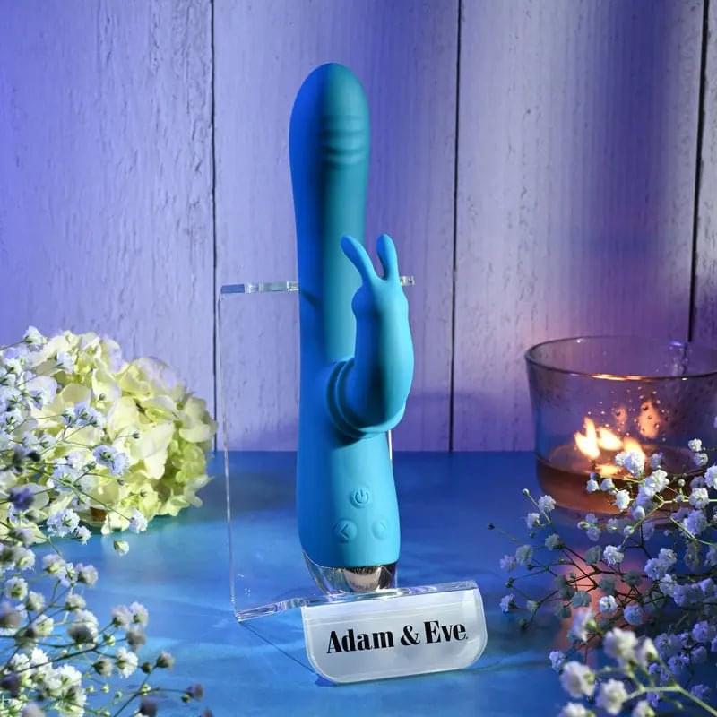 Adam & Eve SHIMMY & SHAKE VELVET RABBIT -  22.4 cm USB Rechargeable Rabbit Vibrator Adam & Eve Discreet Intimate Essentials.