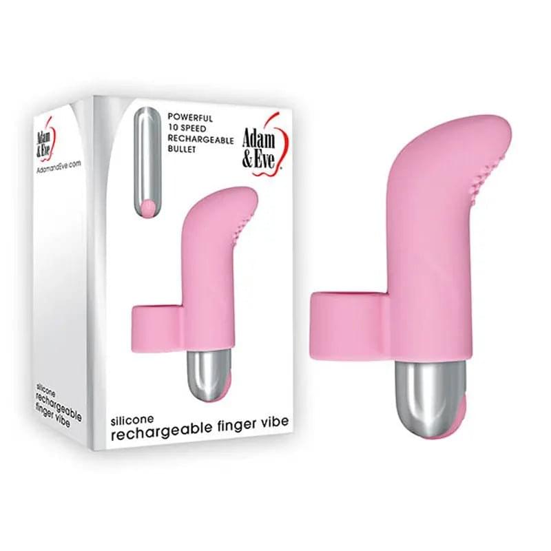 Adam & Eve Silicone Rechargeable Finger Vibe -  USB Rechargeable Finger Stimulator Adam & Eve Discreet Intimate Essentials.
