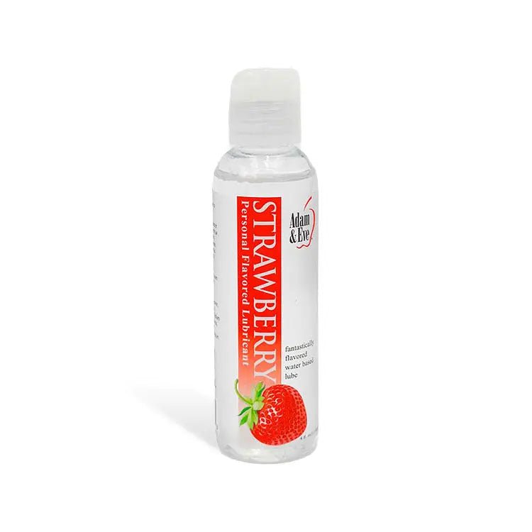 Shop affordable quality Adam & Eve STRAWBERRY Lubricant - Strawberry Flavoured Water Based Lubricant - 118 ml Bottle - Discreet Intimate Essentials - LOTIONS & LUBES - Adam & Eve