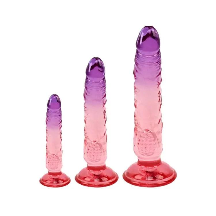 Adam & Eve SUNSET DREAMS TRIO - /Purple Dildos - Set of 3 Sizes Adam & Eve Discreet Intimate Essentials.