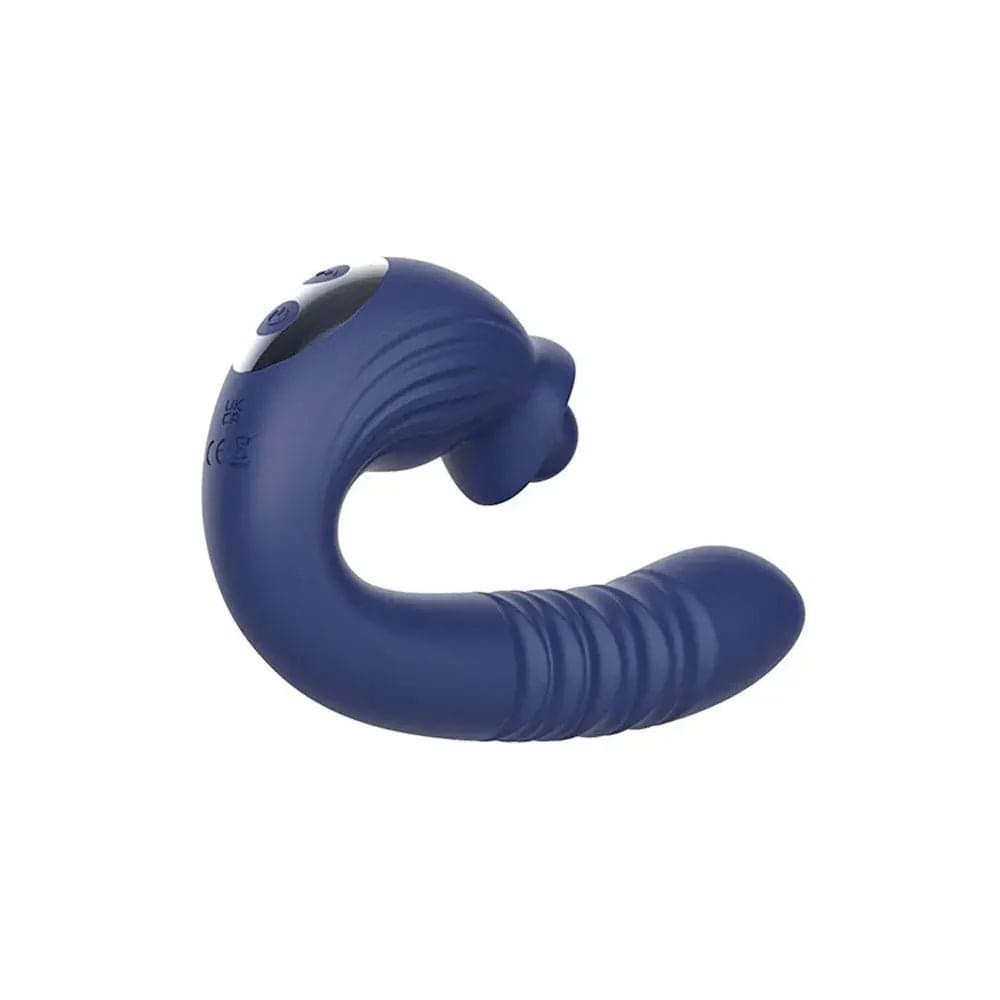 Adam & Eve THE BIG BALLER - Navy  18.8 cm USB Rechargeable Thrusting Rabbit Vibrator Adam & Eve Discreet Intimate Essentials.
