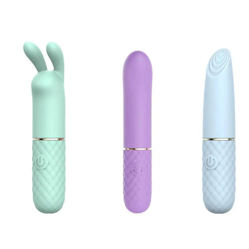 Adam & Eve TRIPLE PLEASURES -  USB Rechargeable Vibrators - Set of 3 Adam & Eve Discreet Intimate Essentials.