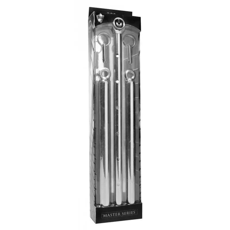 Adjustable Steel Spreader Bar Silver Master Series Discreet Intimate Essentials.