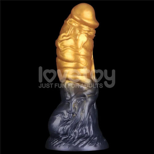 Aerosx 7.5 Inch Dual Density Inflatable Dildo - Gold/Blue 24 cm Inflatable Fantasy Dildo Lovetoy Discreet Intimate Essentials.