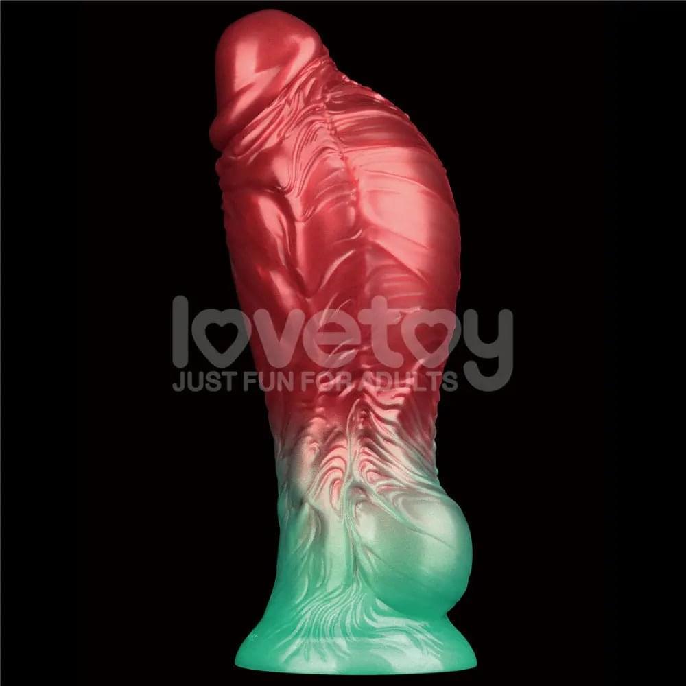 Aerosx 8 Inch Dual Density Inflatable Dildo - Red/Green 28 cm Inflatable Fantasy Dildo Lovetoy Discreet Intimate Essentials.