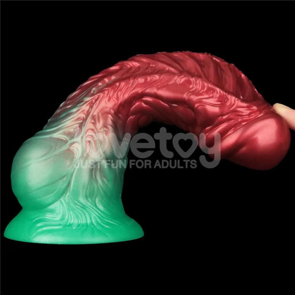 Aerosx 8 Inch Dual Density Inflatable Dildo - Red/Green 28 cm Inflatable Fantasy Dildo Lovetoy Discreet Intimate Essentials.