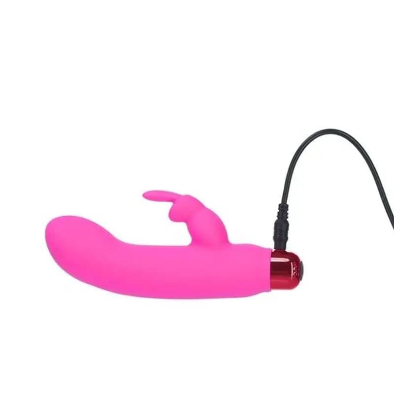 Alices Bunny Rechargeable Bullet w Rabbit Sleeve Pink PowerBullet Discreet Intimate Essentials.