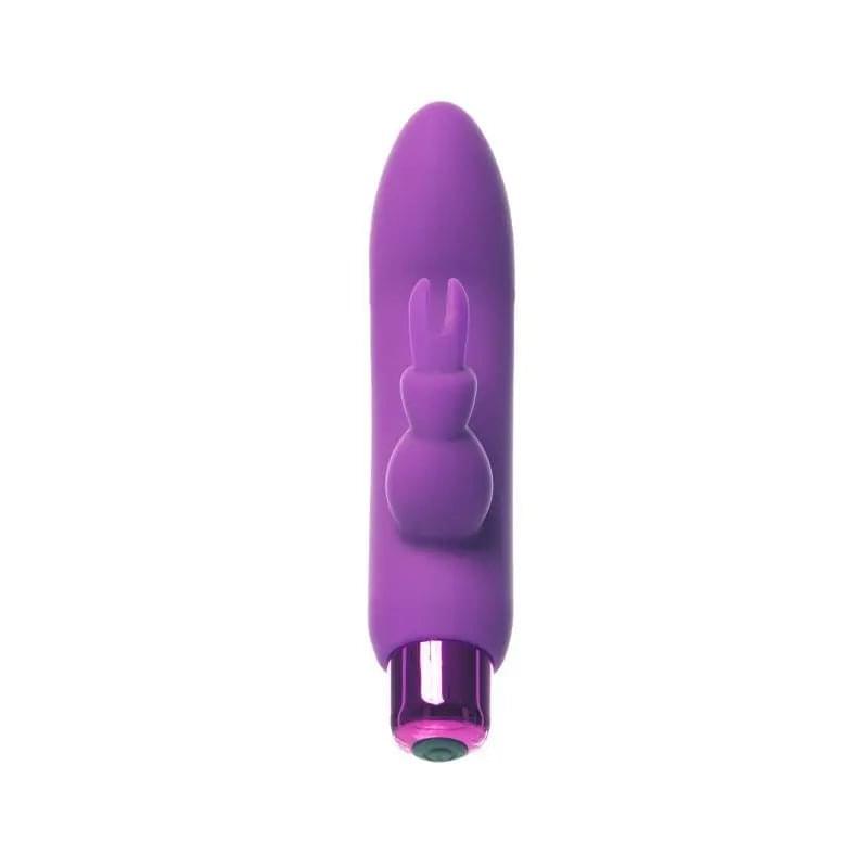 Alices Bunny Rechargeable Bullet w Rabbit Sleeve Purple PowerBullet Discreet Intimate Essentials.